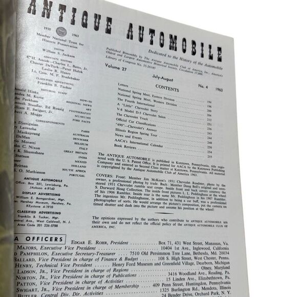 Antique Automobile 1963 Magazine  Volume 27 Issue 4 - Picture 5 of 5